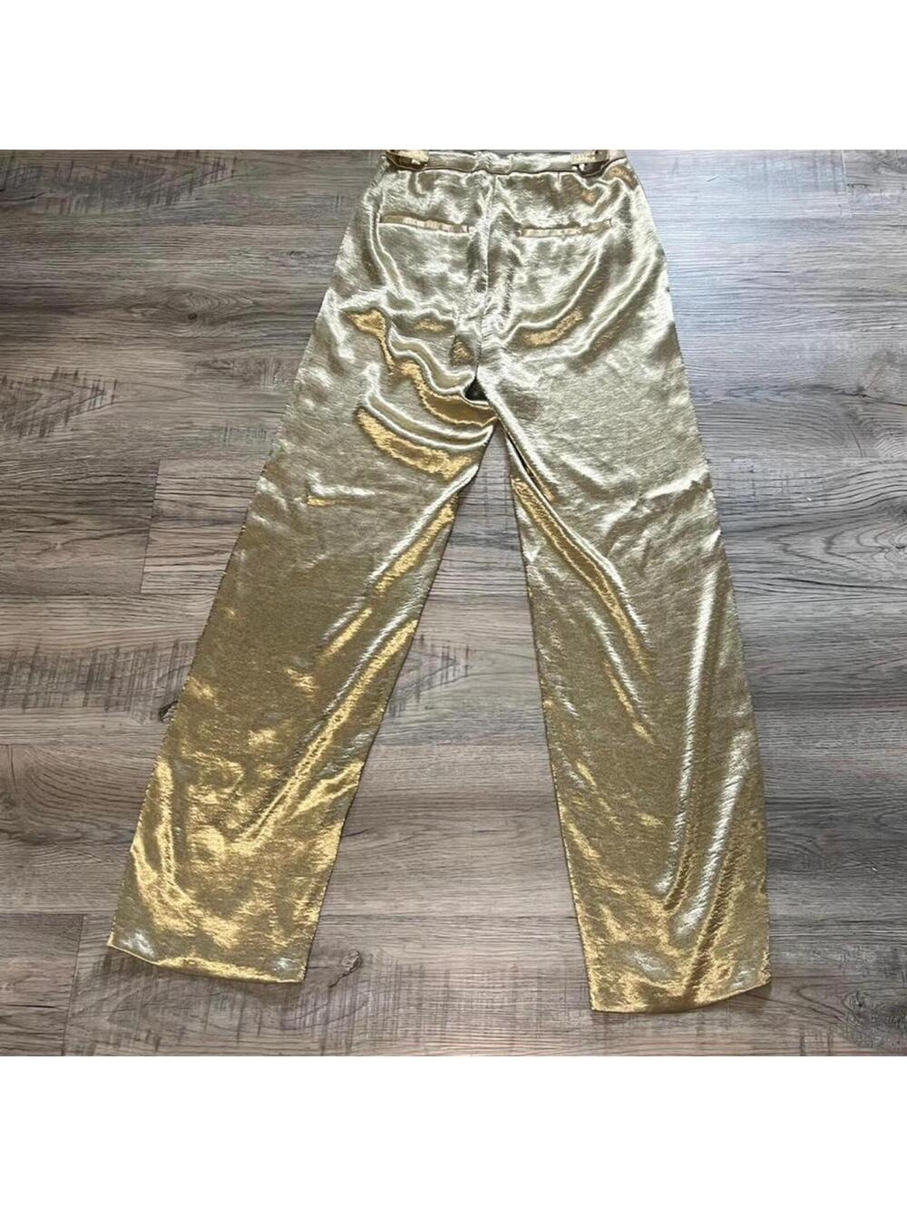 Vince Gold Metallic Pants - Picture 4 of 8
